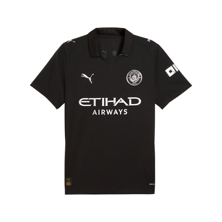 Puma Gvardiol Men's Manchester City Away Jersey 25/26 w/ NRFR + EPL Patches (Puma Black)