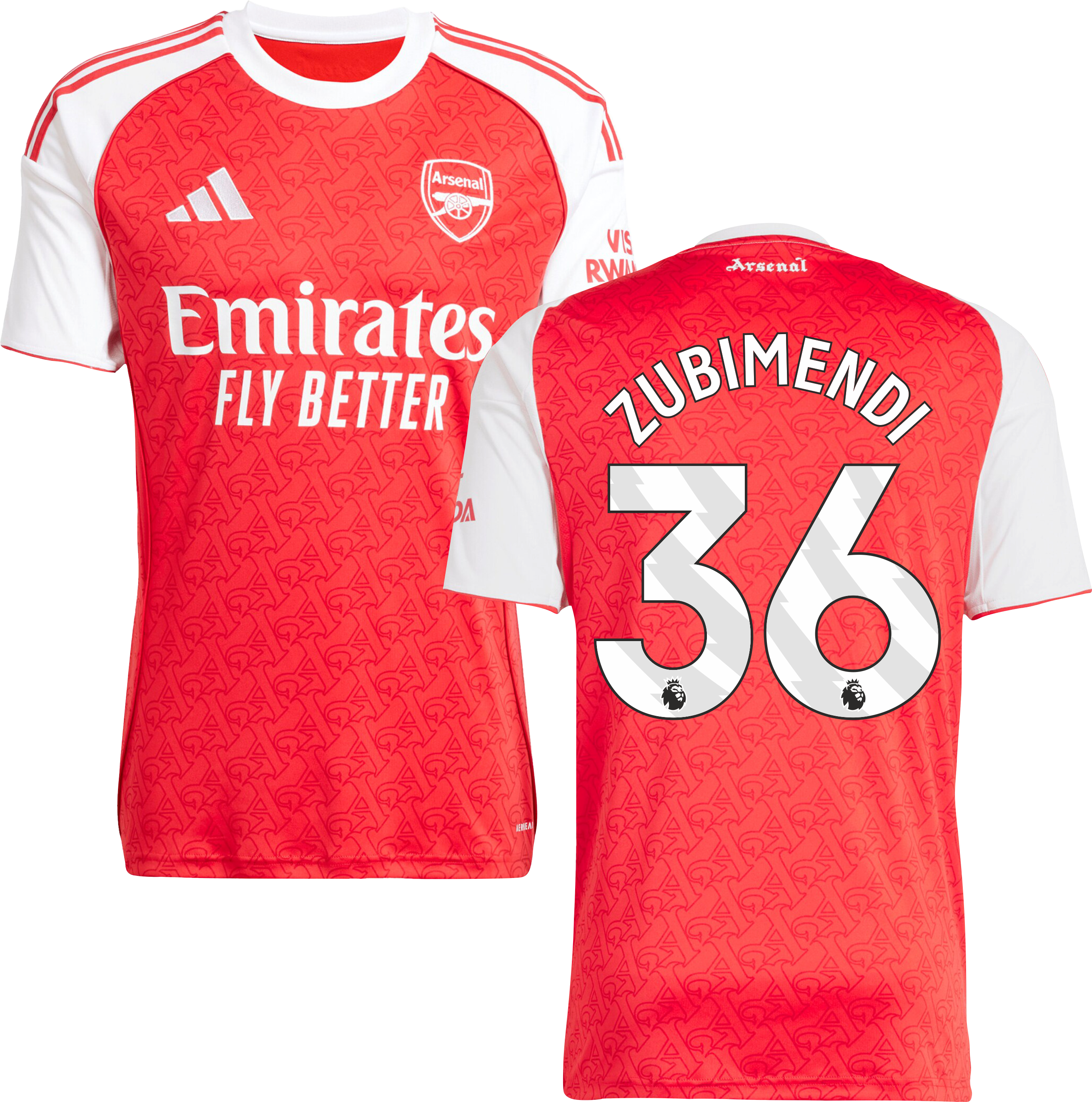 Arsenal Home Jersey #36 ZUBIMENDI 2025/26 Adults