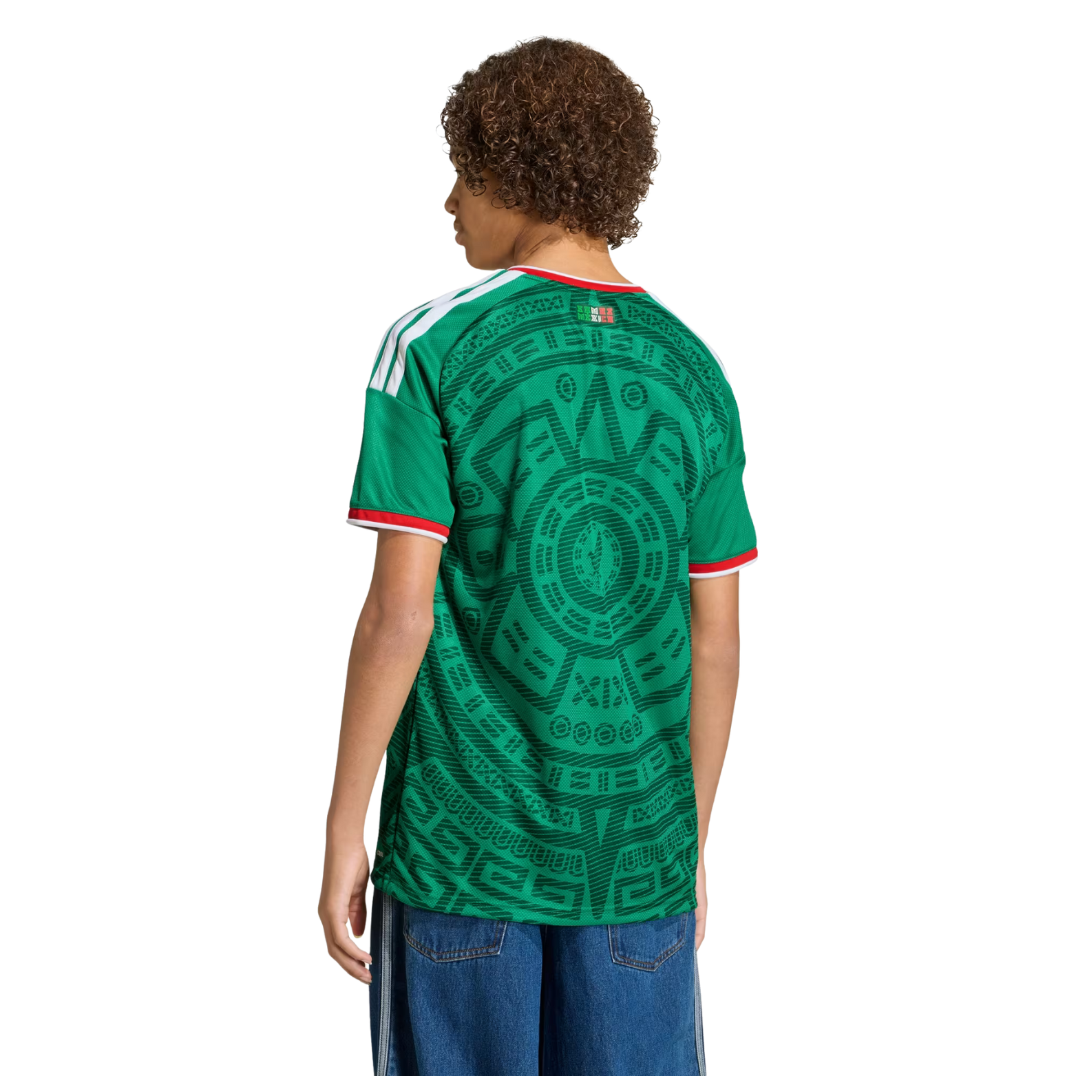adidas Youth C. Rodriguez Mexico 2026 Home World Cup Jersey (Bold Green)