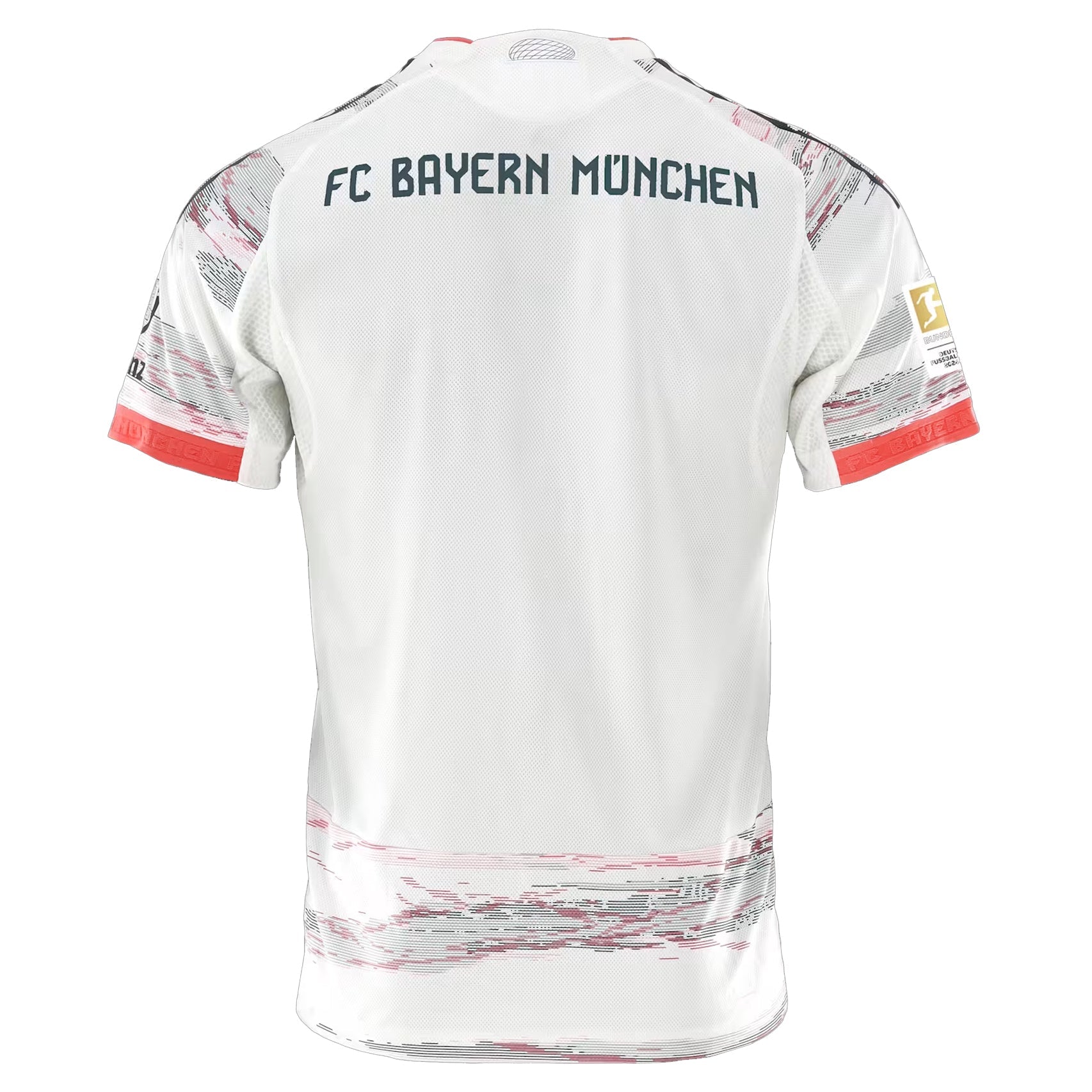 adidas Harry Kane Bayern Munich Authentic Away Jersey 25/26 w/ Sponsor + Meister Bundesliga Patch (White/Red)