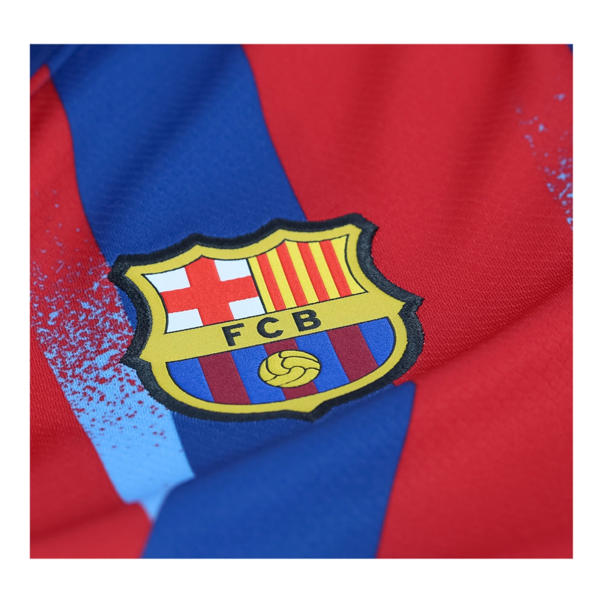 Nike Youth M. Casado FC Barcelona 4th Soccer Jersey 25/26 (Gym Blue/Salsa Red)