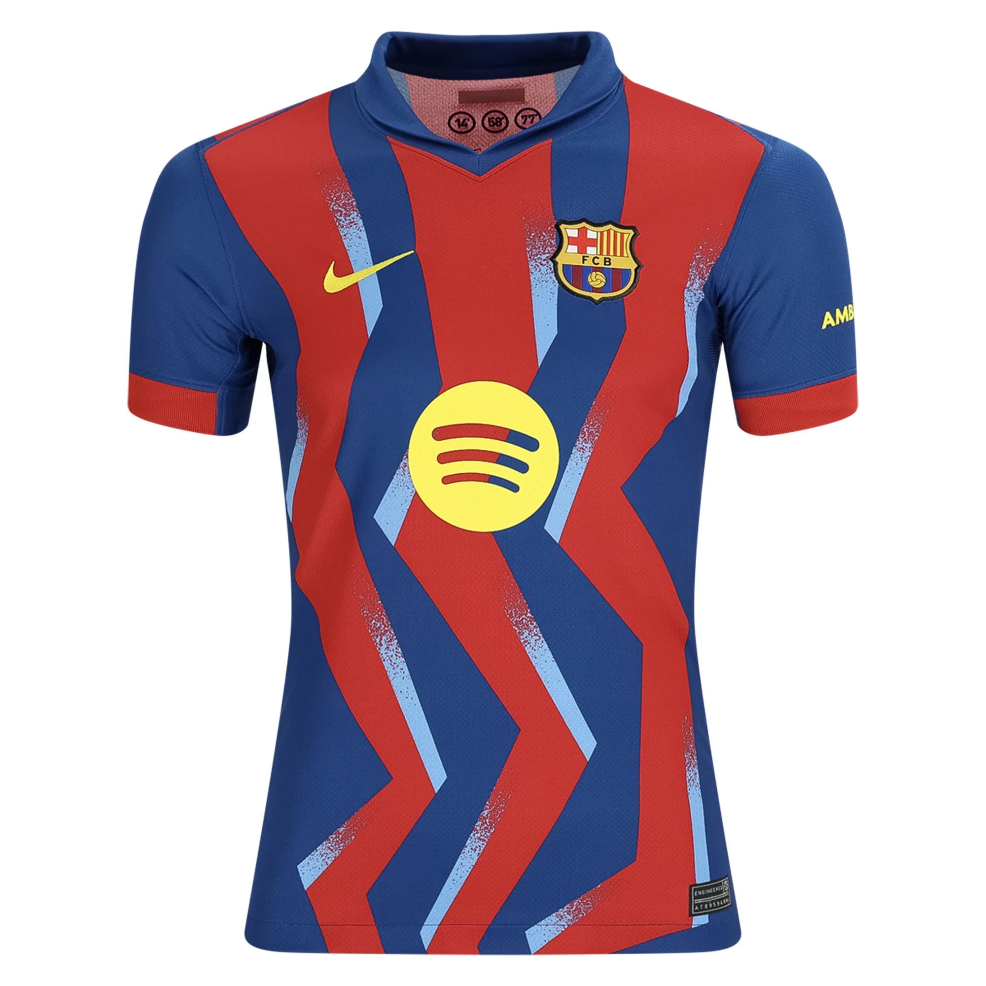 Nike Youth Cubarsi FC Barcelona 4th Soccer Jersey 25/26 (Gym Blue/Salsa Red)