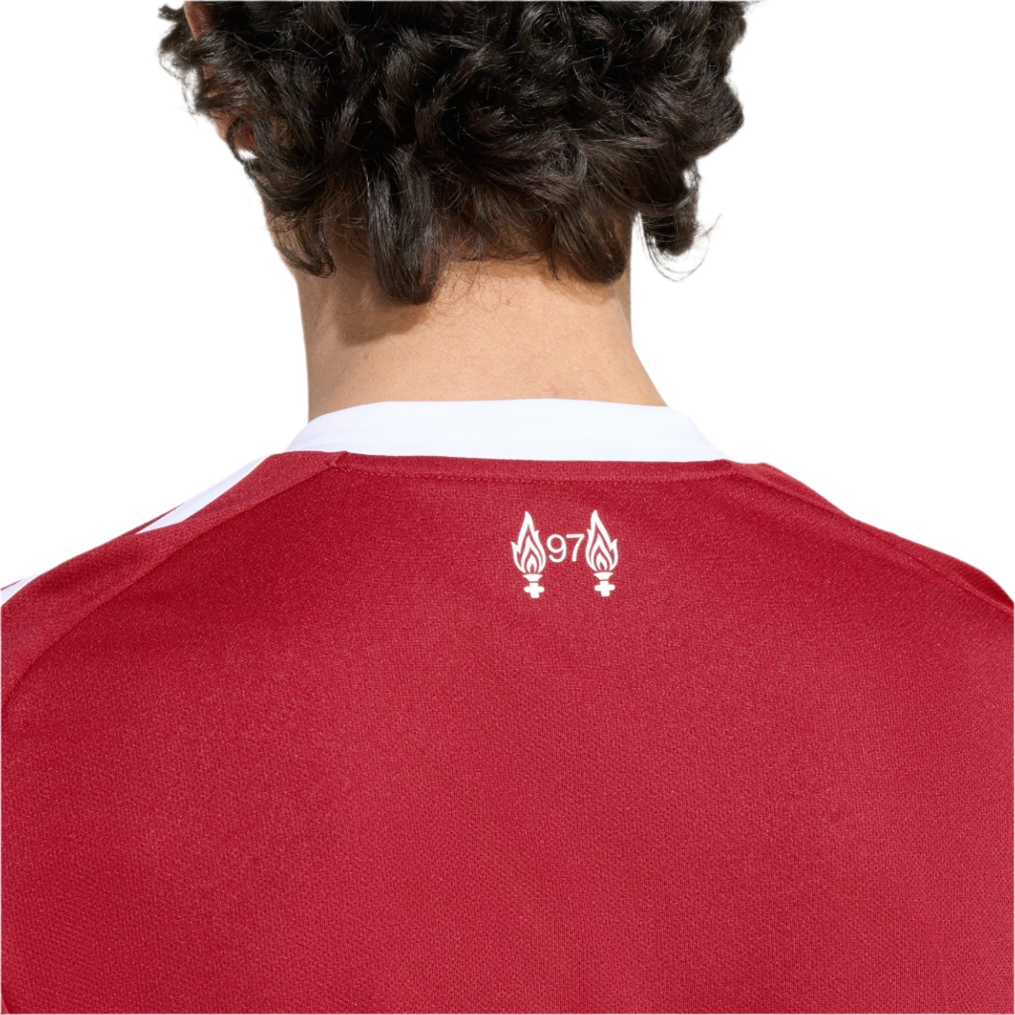 adidas Ekitike Men's Liverpool Home Jersey 25/26 w/ NRFR + EPL Champions Patch (Strawberry Red)