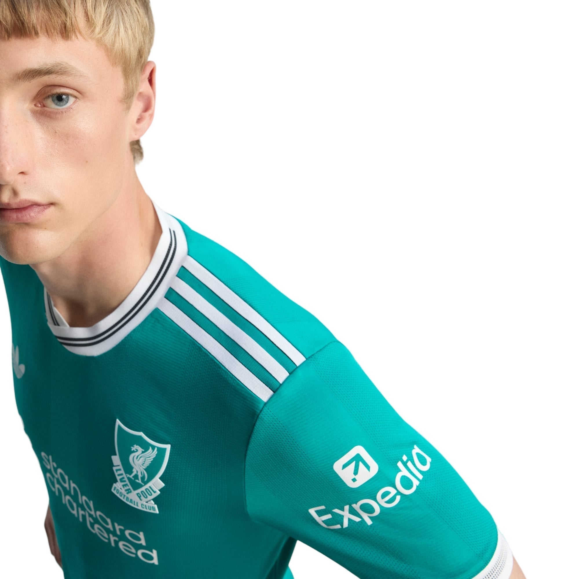 adidas Liverpool FC Authentic Alexis Mac Allister Third Jersey w/ EPL + No Room For Racism Patches 25/26 (Sea Green)