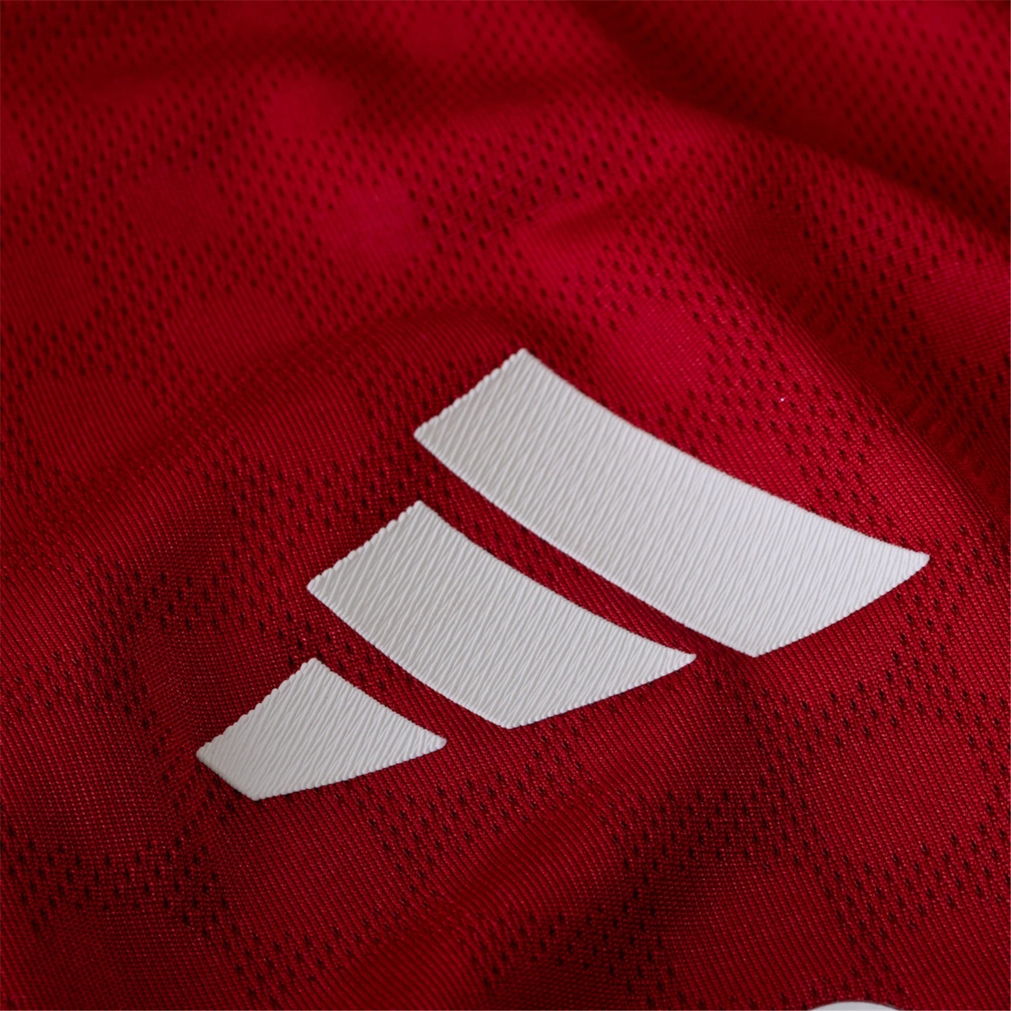 adidas Men's Liverpool FC Authentic Virgil Home Jersey 25/26 w/ EPL + NRFR Patches (Strawberry Red)