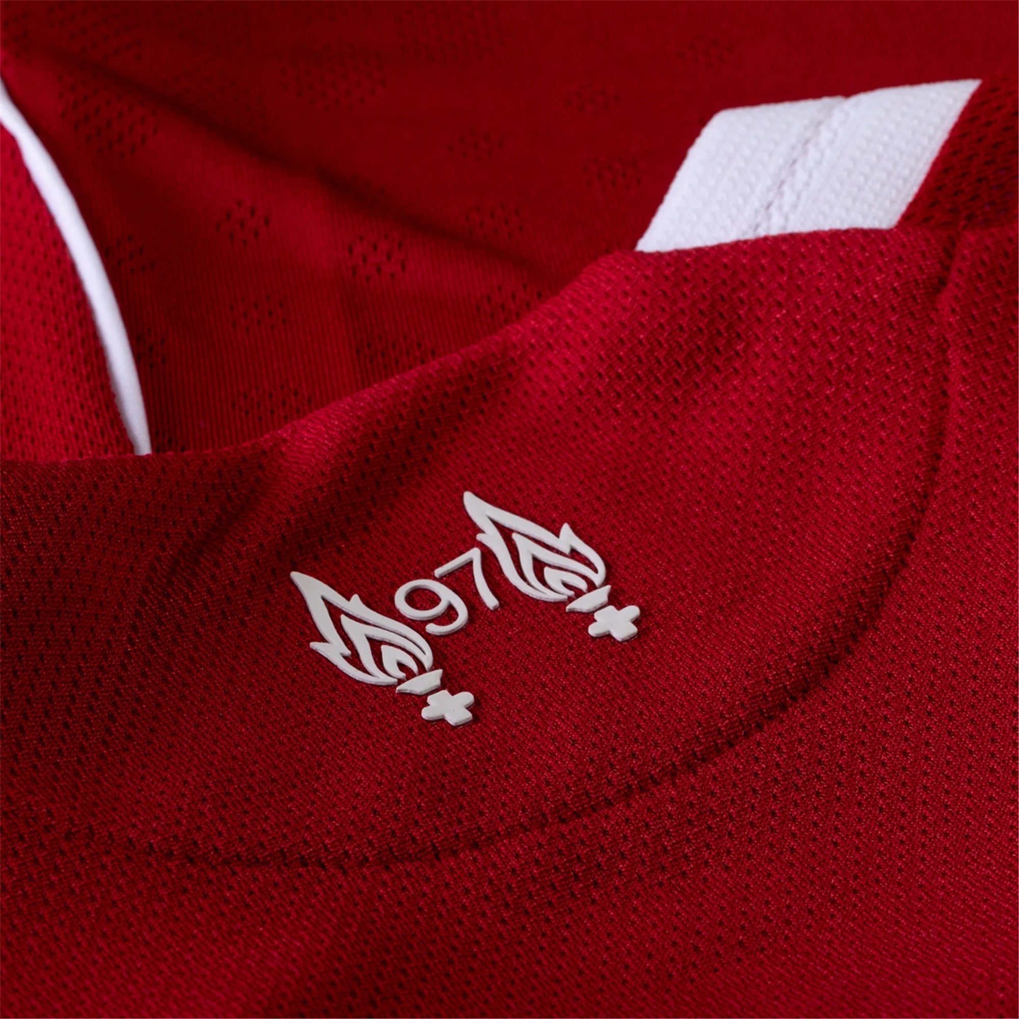 adidas Men's Liverpool FC Authentic Kerkez Home Jersey 25/26 w/ Champions League Patches (Strawberry Red)
