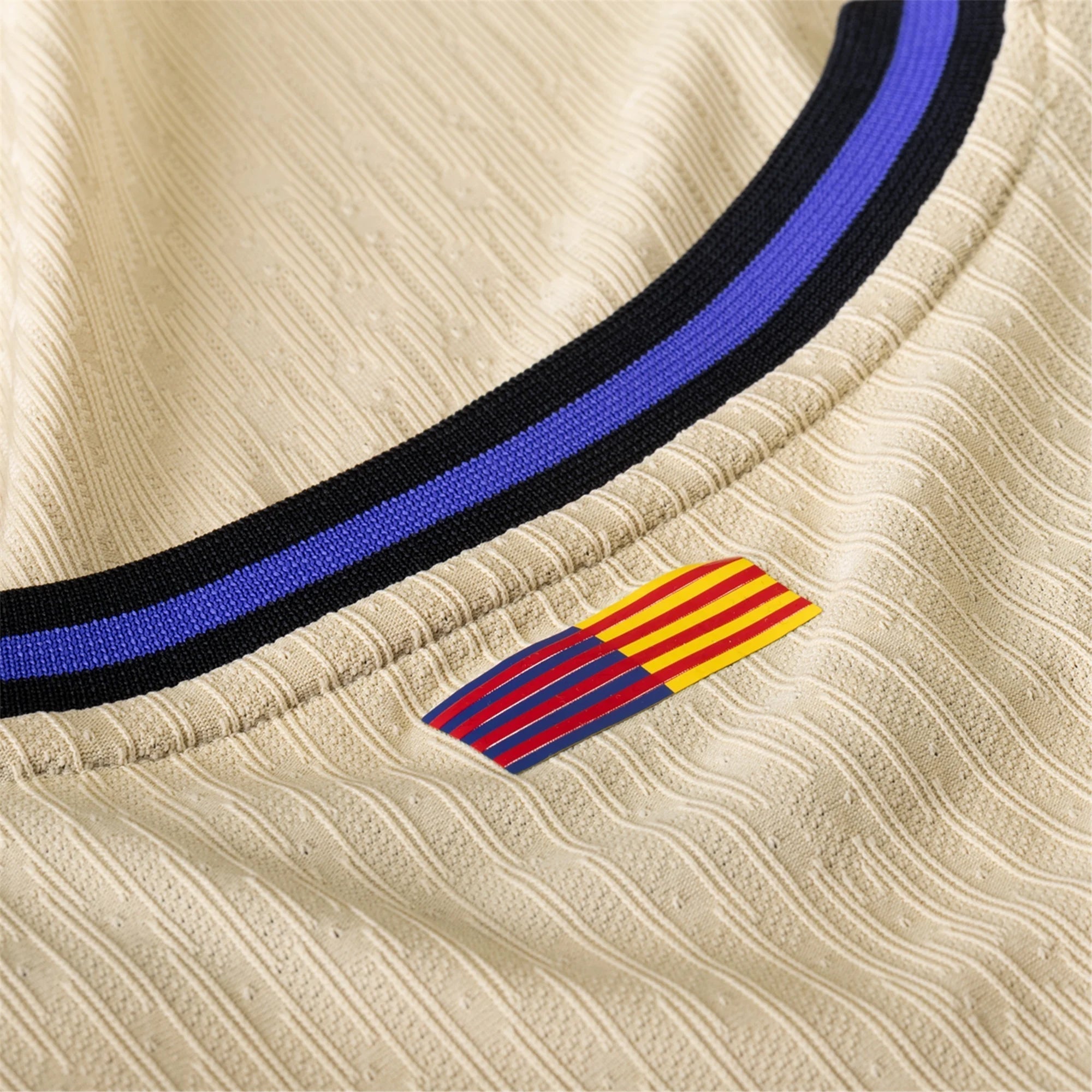 Nike Men's FC Barcelona Authentic Away Jersey w/ Champions League Patches (Team Gold/Persian Violet/Black)