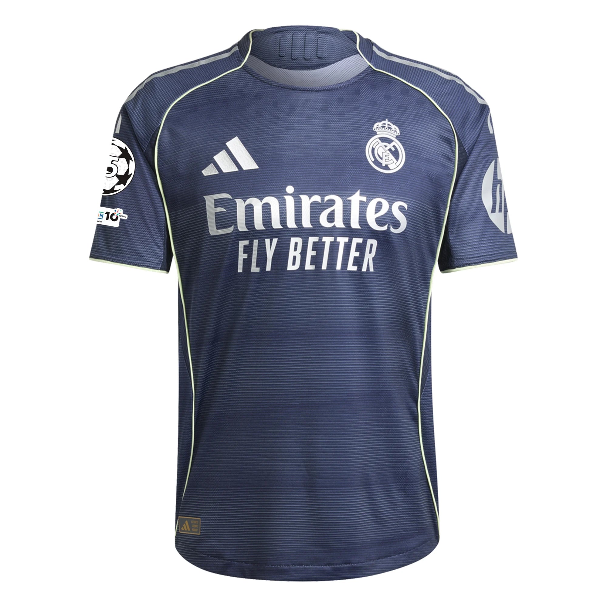 adidas Arda Güler Real Madrid Authentic Away Jersey 25/26 w/ Champions League Patches (Legend Ink)