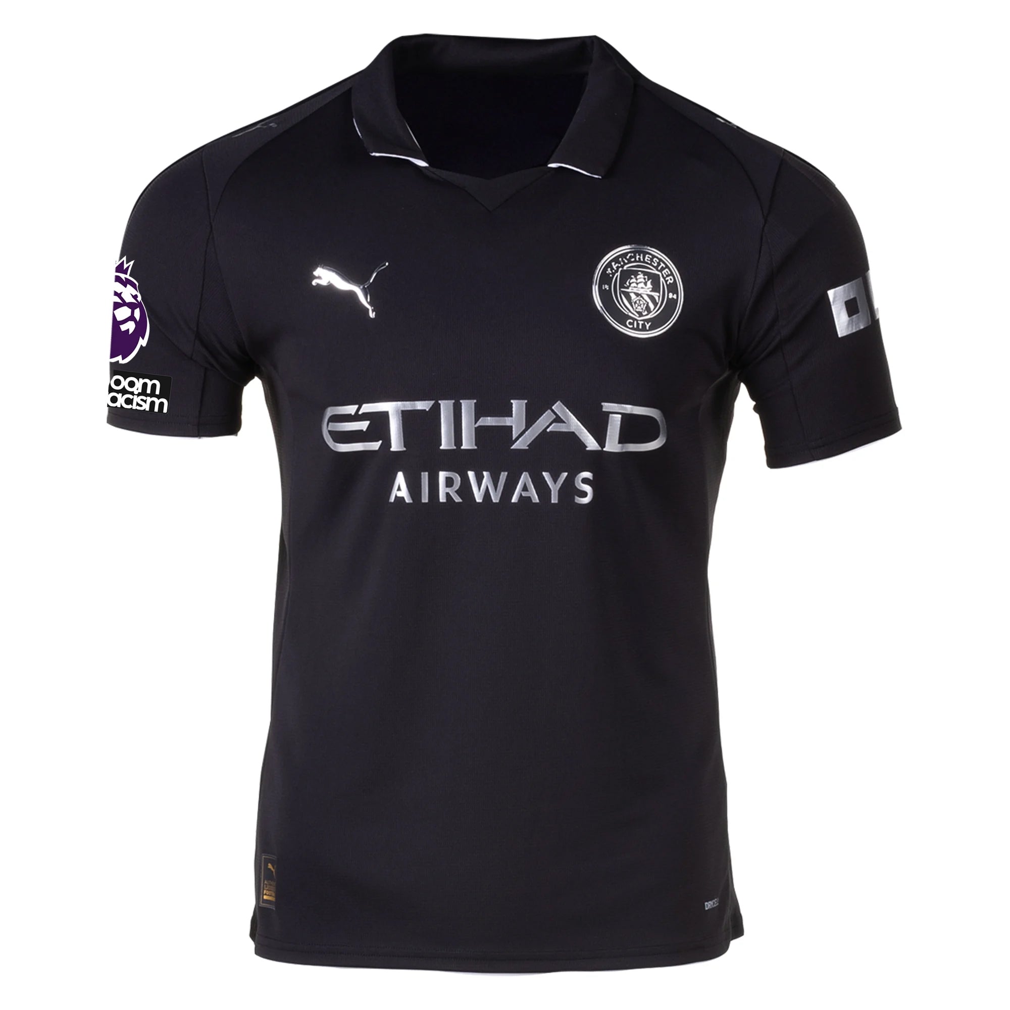 Puma Gvardiol Men's Manchester City Away Jersey 25/26 w/ NRFR + EPL Patches (Puma Black)