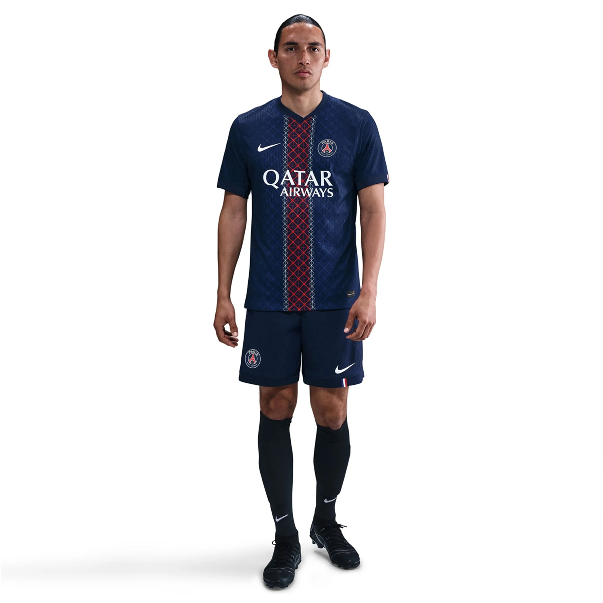 Nike Men's Zabarnyi Paris Saint-Germain Authentic Home Jersey 25/26 w/ Champions League Patches (Navy)