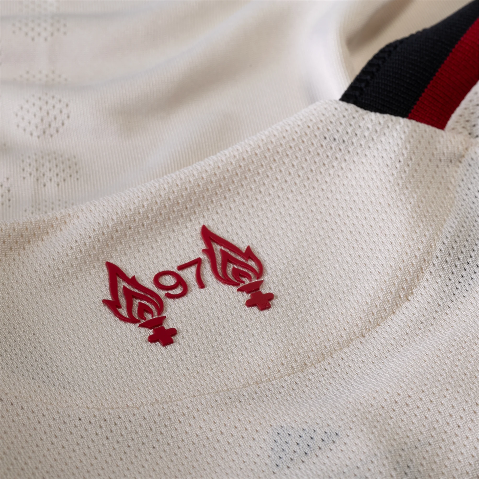adidas Men's Liverpool Authentic Away Jersey w/ EPL + No Room For Racism Patches 25/26 (Wonder White)