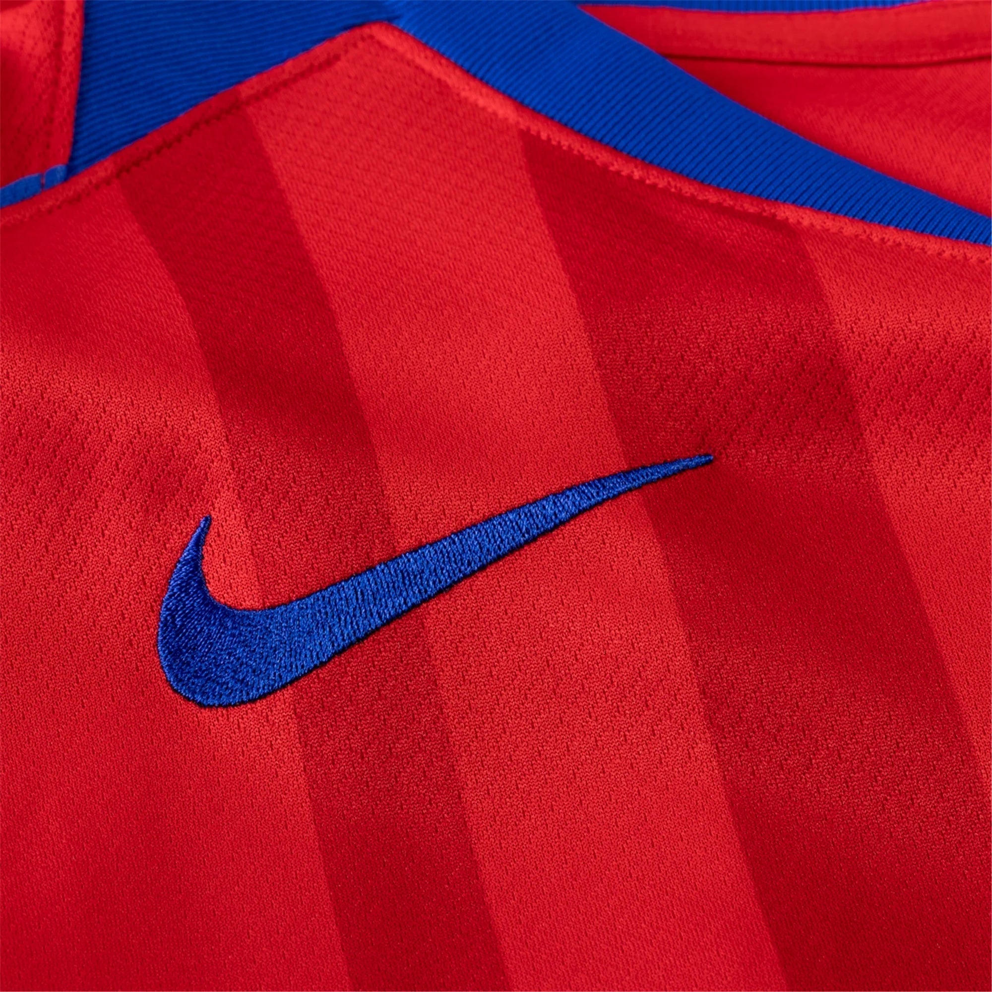 Nike Men's Paris Saint-Germain Archaf Hakimi T90 Third Jersey w/ Champions League Patches 25/26 (Sport Red/Hyper Royal)