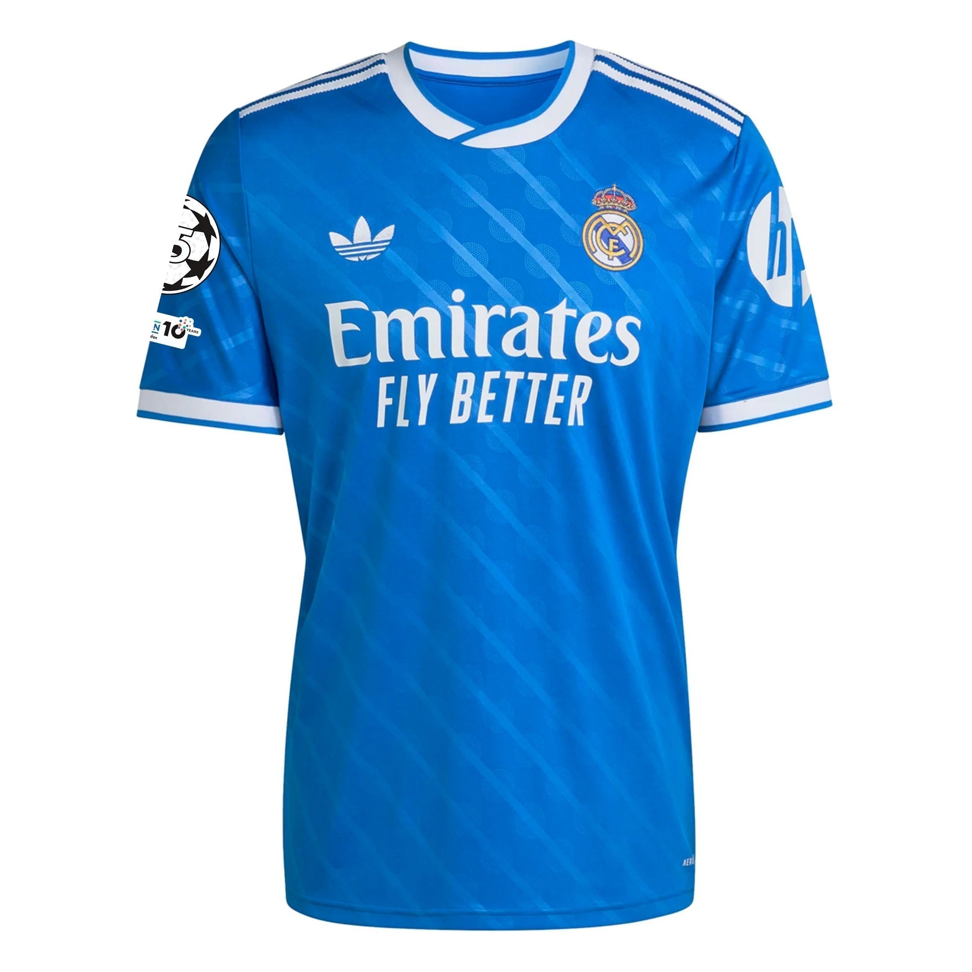 adidas Carvajal Men's Real Madrid Third Jersey 25/26 w/ Champions League Patches (Blue/White)