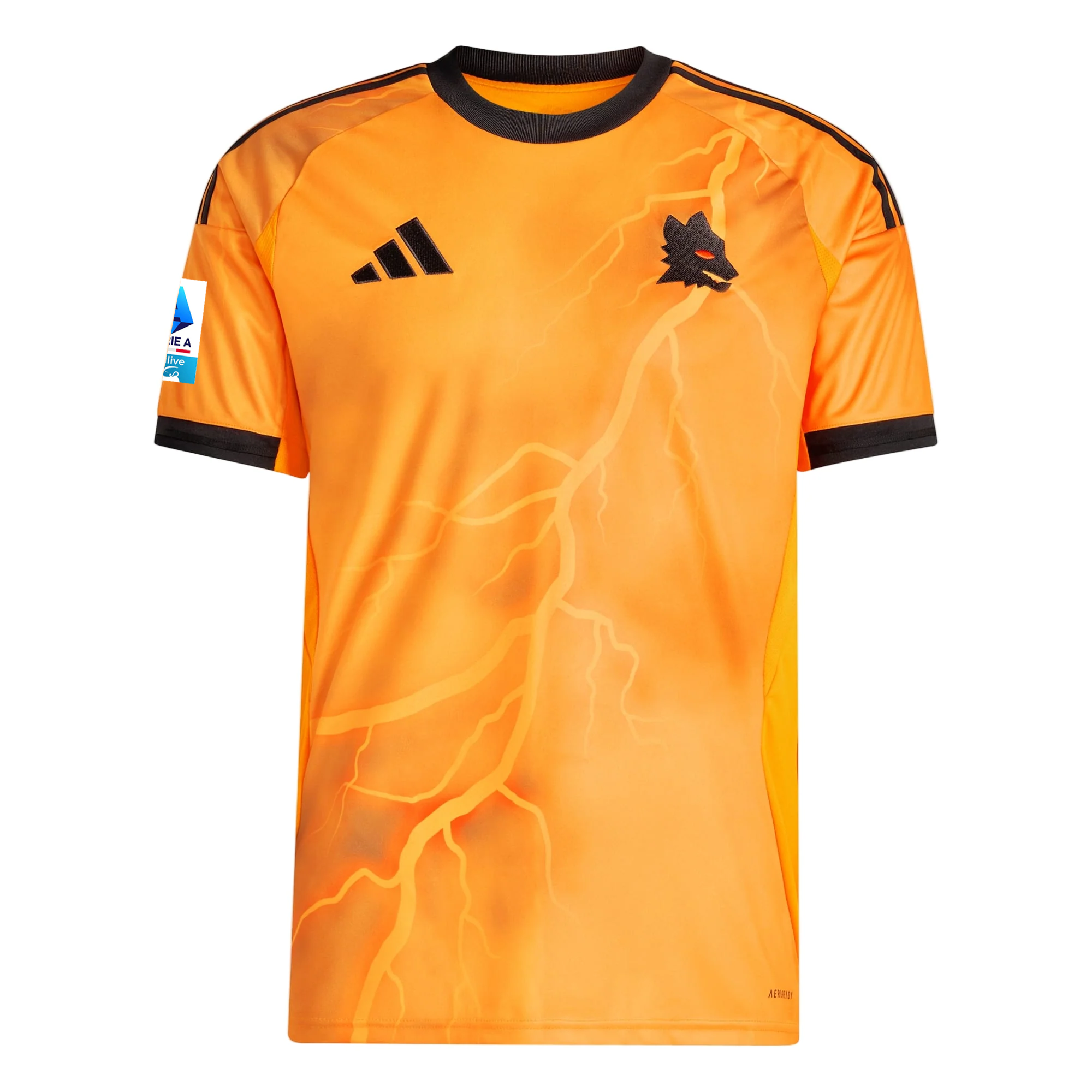 adidas Roma Daniele Ghilardi Away Jersey w/ Serie A Patch 25/26 (Orange/Black)