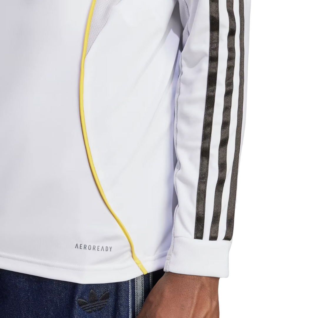 adidas Real Madrid Valverde Long Sleeve Home Jersey w/ Intercontinental + Champions League Patches 25/26 (White)