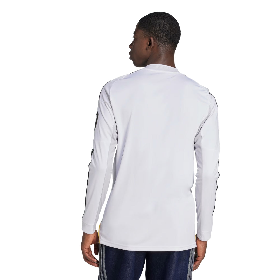 adidas Real Madrid Tchouameni Long Sleeve Home Jersey w/ Intercontinental + Champions League Patches 25/26 (White)