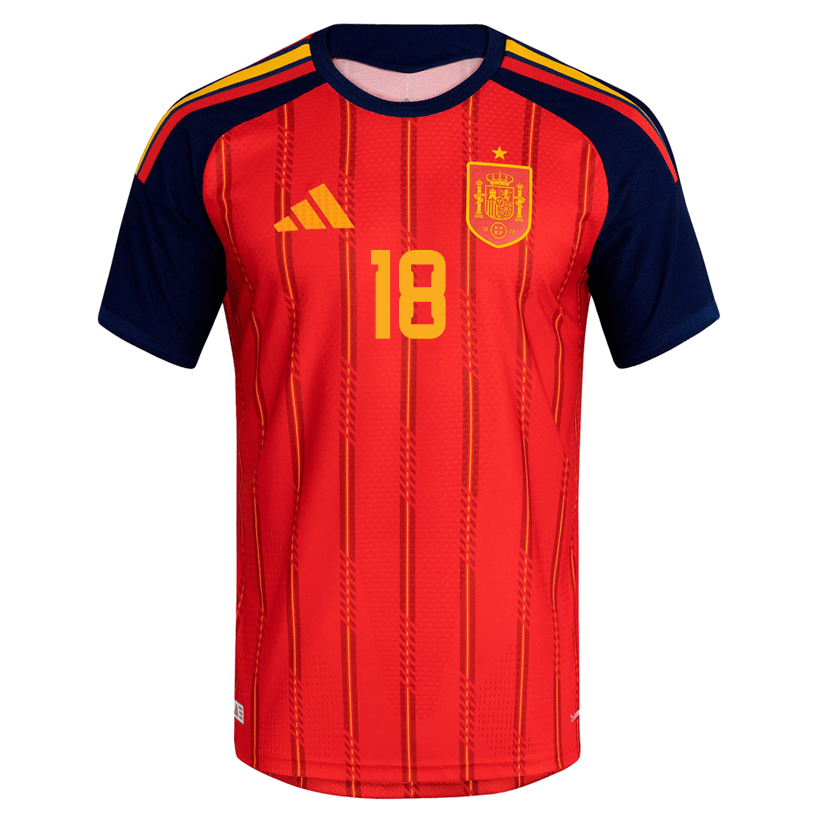 adidas Men's Fabian Spain Authentic World Cup Home Jersey 2026 (Vivid Red)