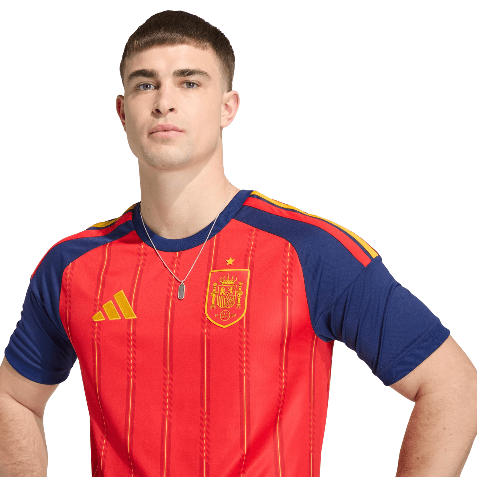 adidas Men's Fabian Spain World Cup Home Jersey 2026 (Vivid Red)