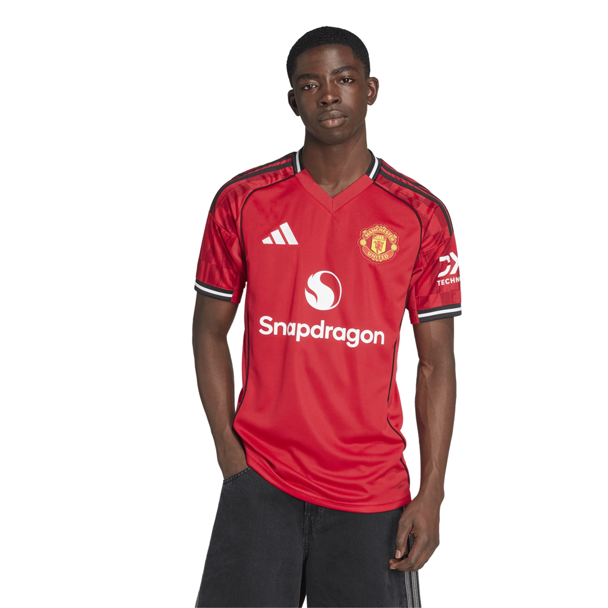 adidas Amad Men's Manchester United Home Jersey 25/26 w/ EPL + NRFR Patches (Red)