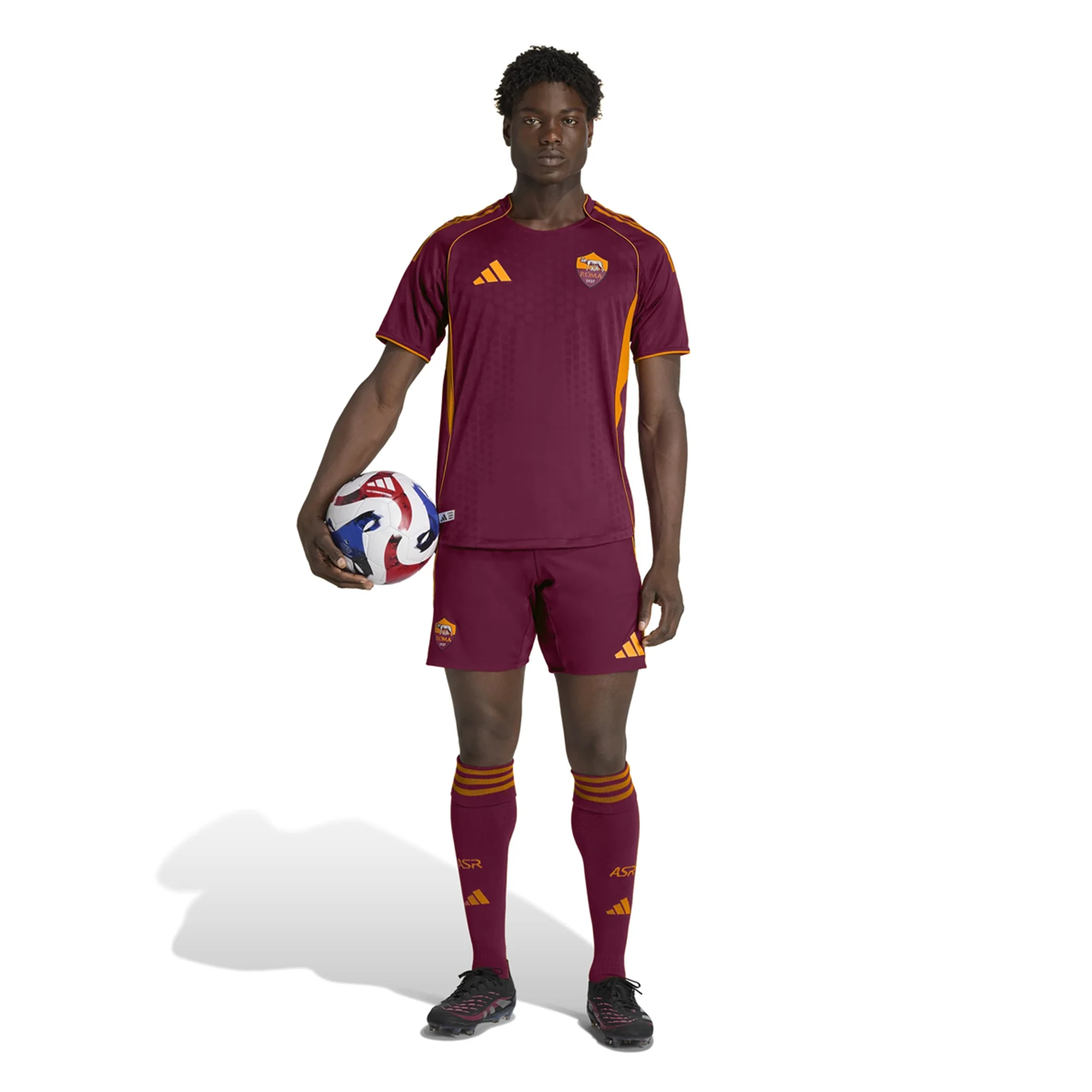 adidas Roma Authentic Konstantinos Tsimikas Home Jersey w/ Europa League Patches 25/26 (Burgundy)