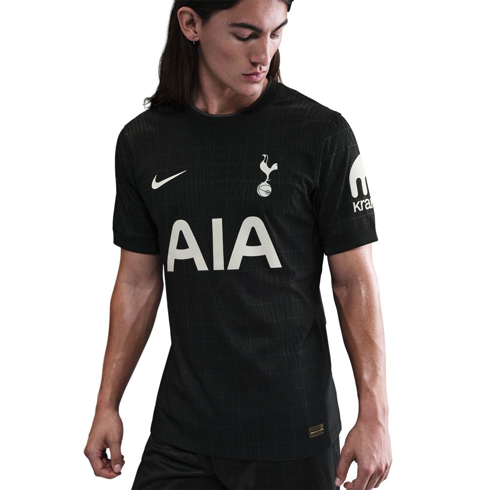 Nike Tel Tottenham Hotspur Authentic Away Jersey 25/26 w/ EPL Patch (Black/Iron)