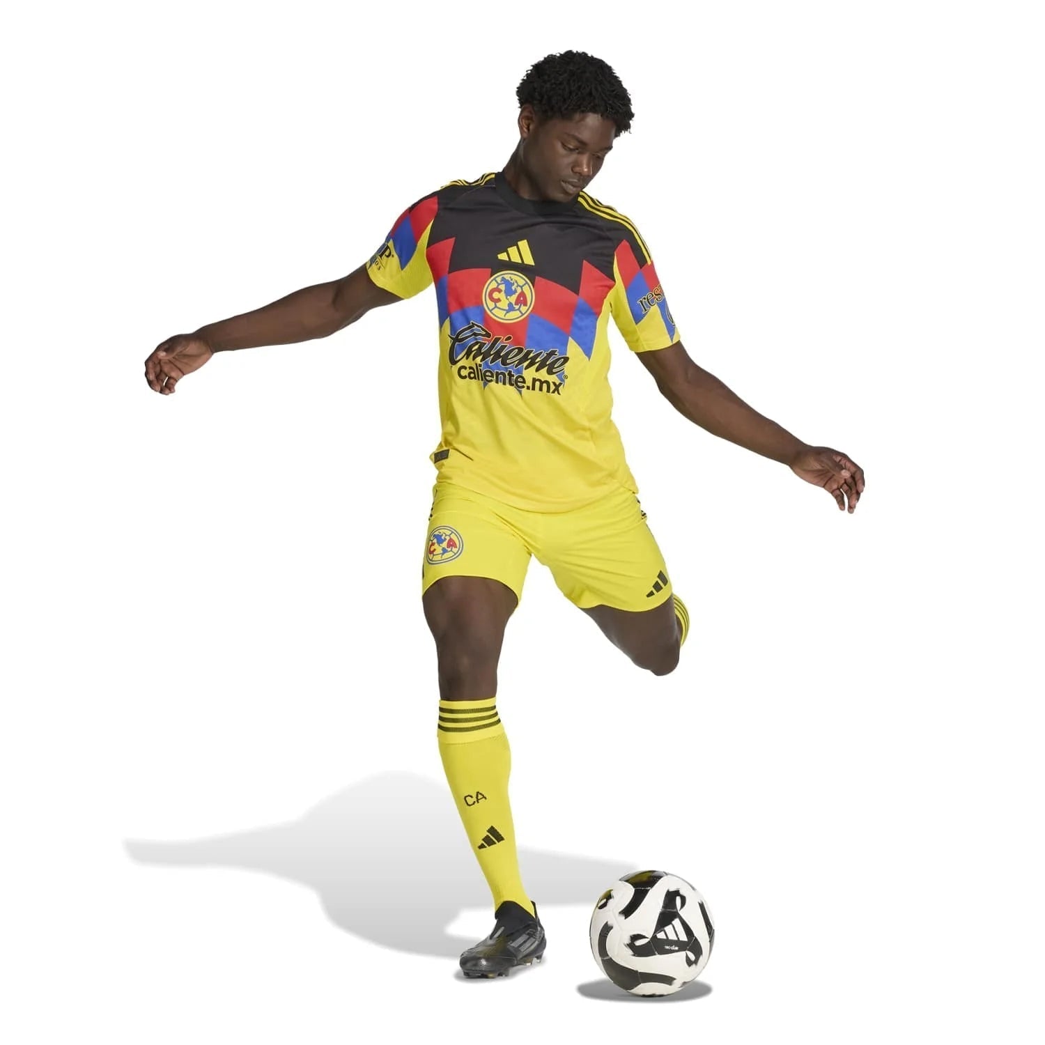 adidas K. Alvarez Men's Club America 25/26 Authentic Home Jersey (Yellow)
