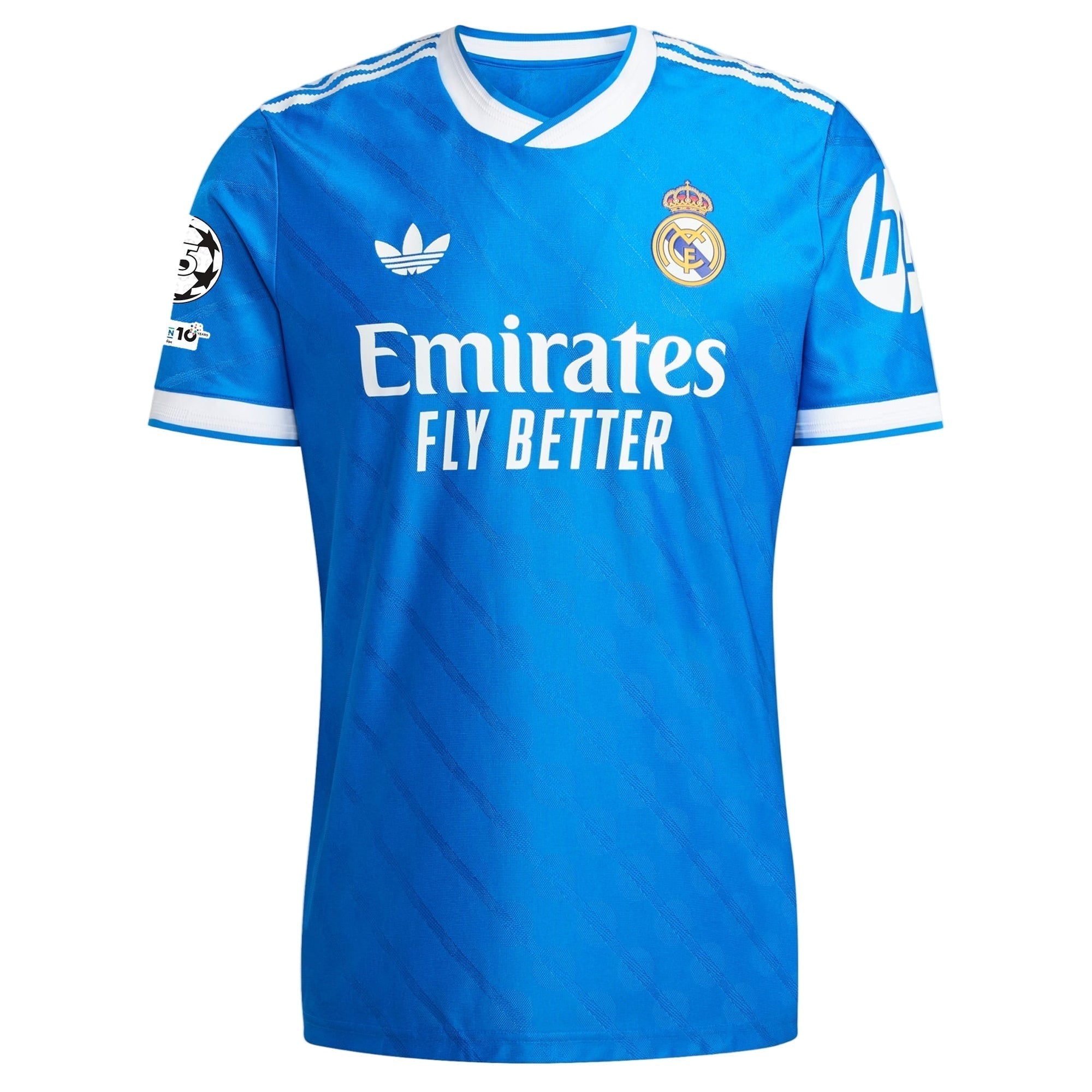 adidas Men's D. Ceballos Real Madrid 25/26 Authentic Third Jersey w/ Champions League Patches (Blue)