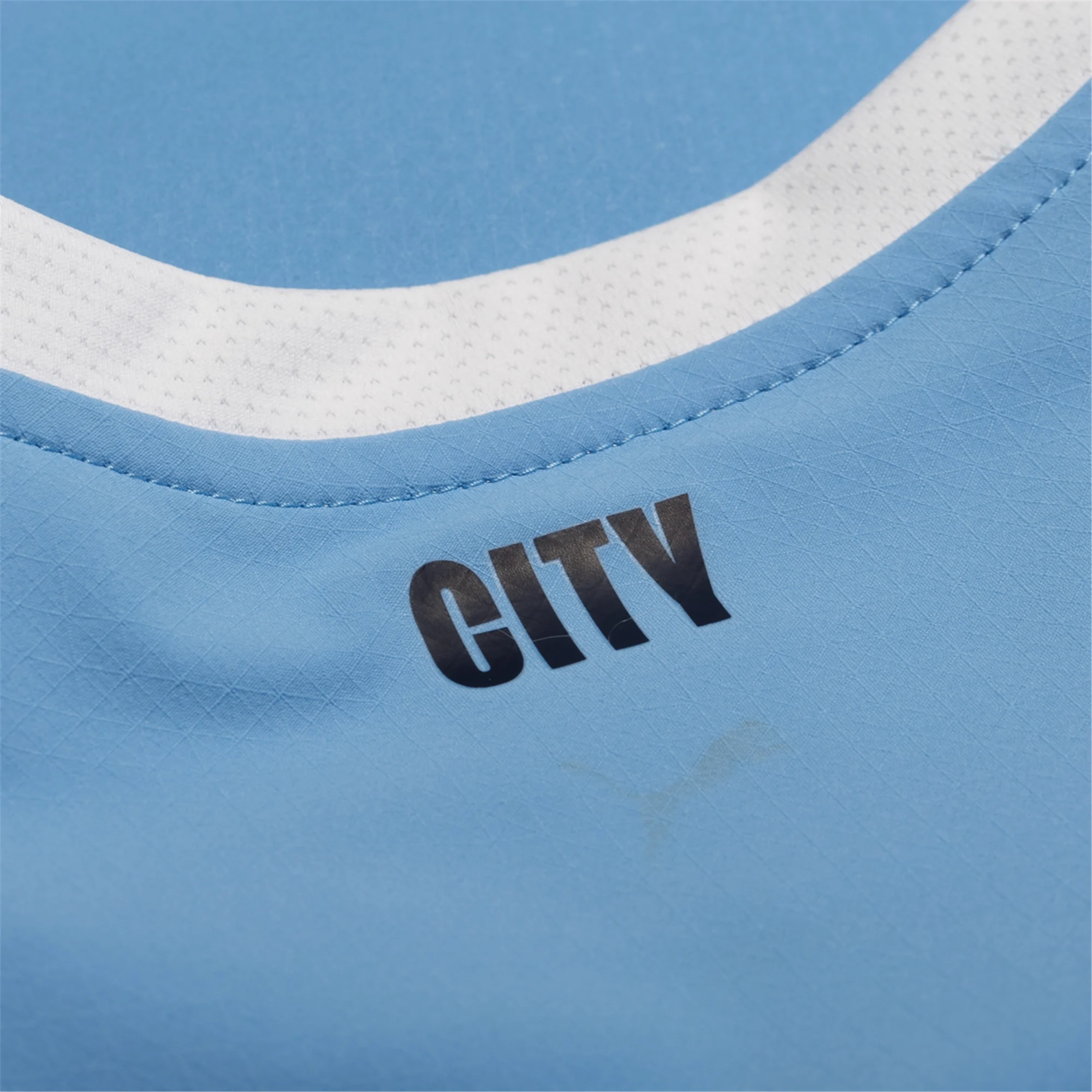 Puma Manchester City Authentic Stones Home Jersey w/ Champions League Patches 25/26 (Team Light Blue/White)